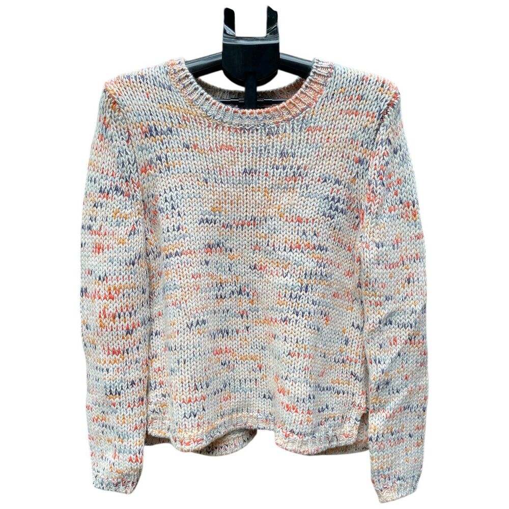 Gap ivory multicolor marled pullover sweater wool blend size Medium M
